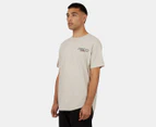 Silent Theory Men's Track Scoop Tee / T-Shirt / Tshirt - Stone