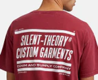 Silent Theory Men's Studio Tee / T-Shirt / Tshirt - Burgundy