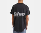 Silent Theory Men's Chase Tee / T-Shirt / Tshirt - Washed Black