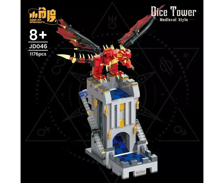 JIESTAR Small Angle JD046 Dungeons & Dragons D&D Dice Tower Building Block 1176pcs