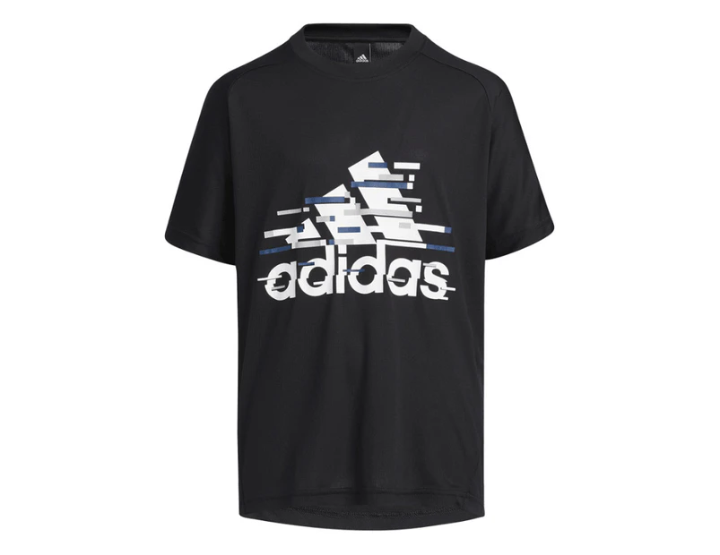 Adidas Kids Black/Blue T-Shirt