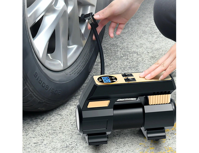 12v 200psi Automatic Tire Inflator Electric Car Air Pump Compressor Portable Digital - Meter Display