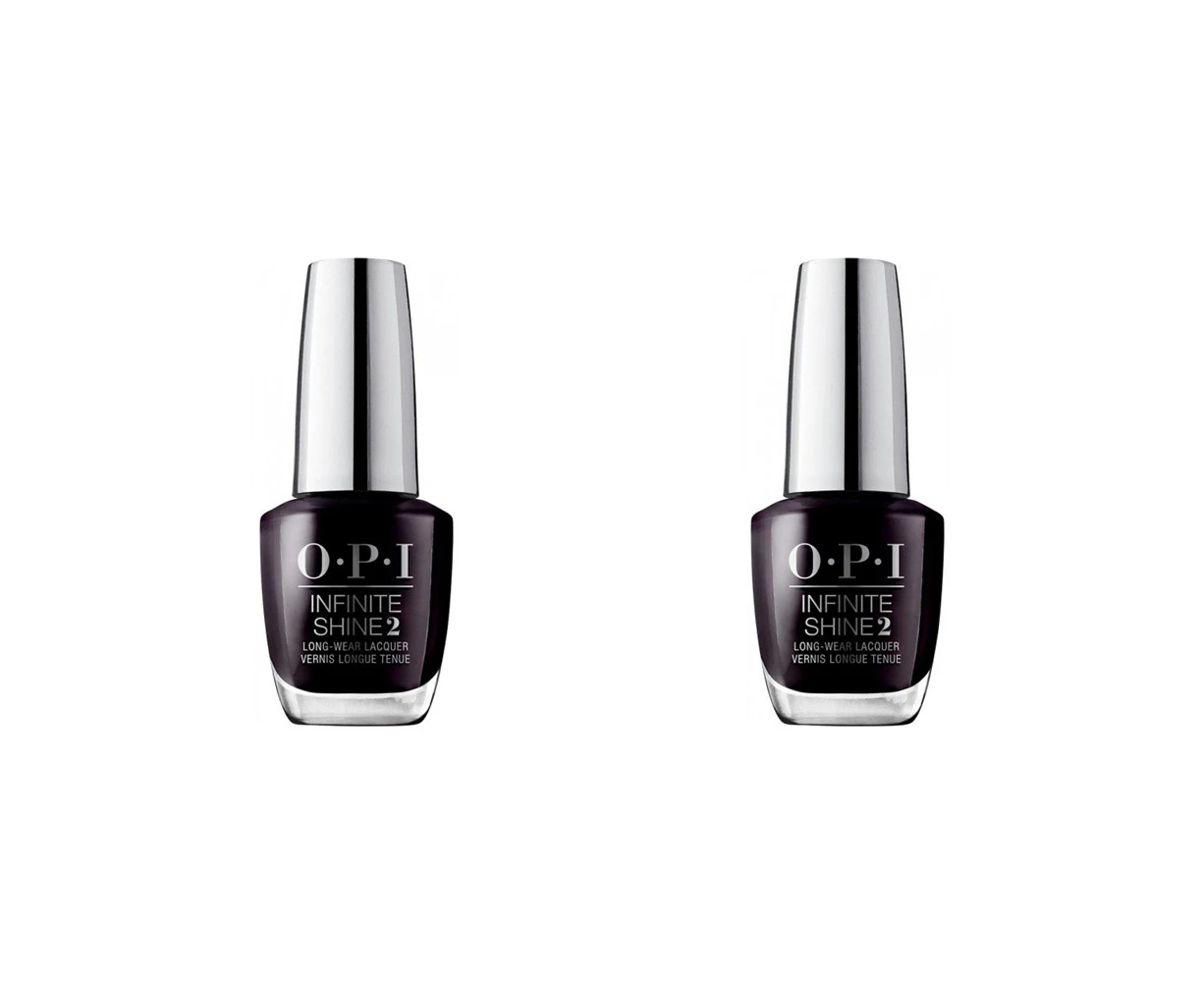 2x OPI Infinite Shine 15ml Long Wear Lacquer Nail Polish Lincoln Park After Dark