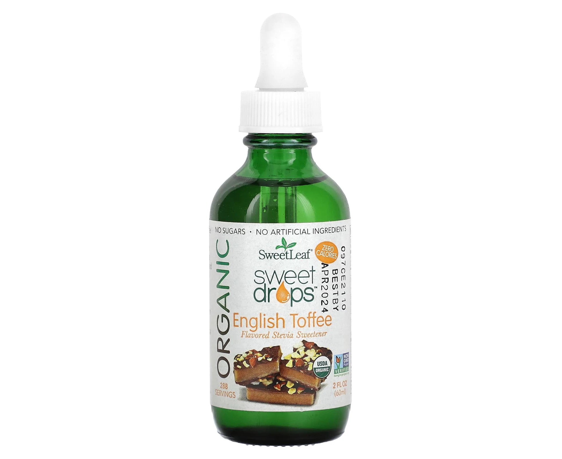 Wisdom Natural, SweetLeaf, Organic Sweet Drops, English Toffee, 2 fl oz (60 ml)