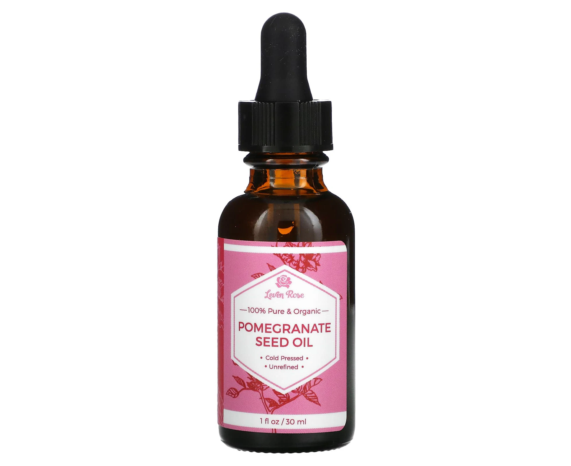 Leven Rose, 100% Pure & Organic, Pomegranate Seed Oil, 1 fl oz (30 ml)