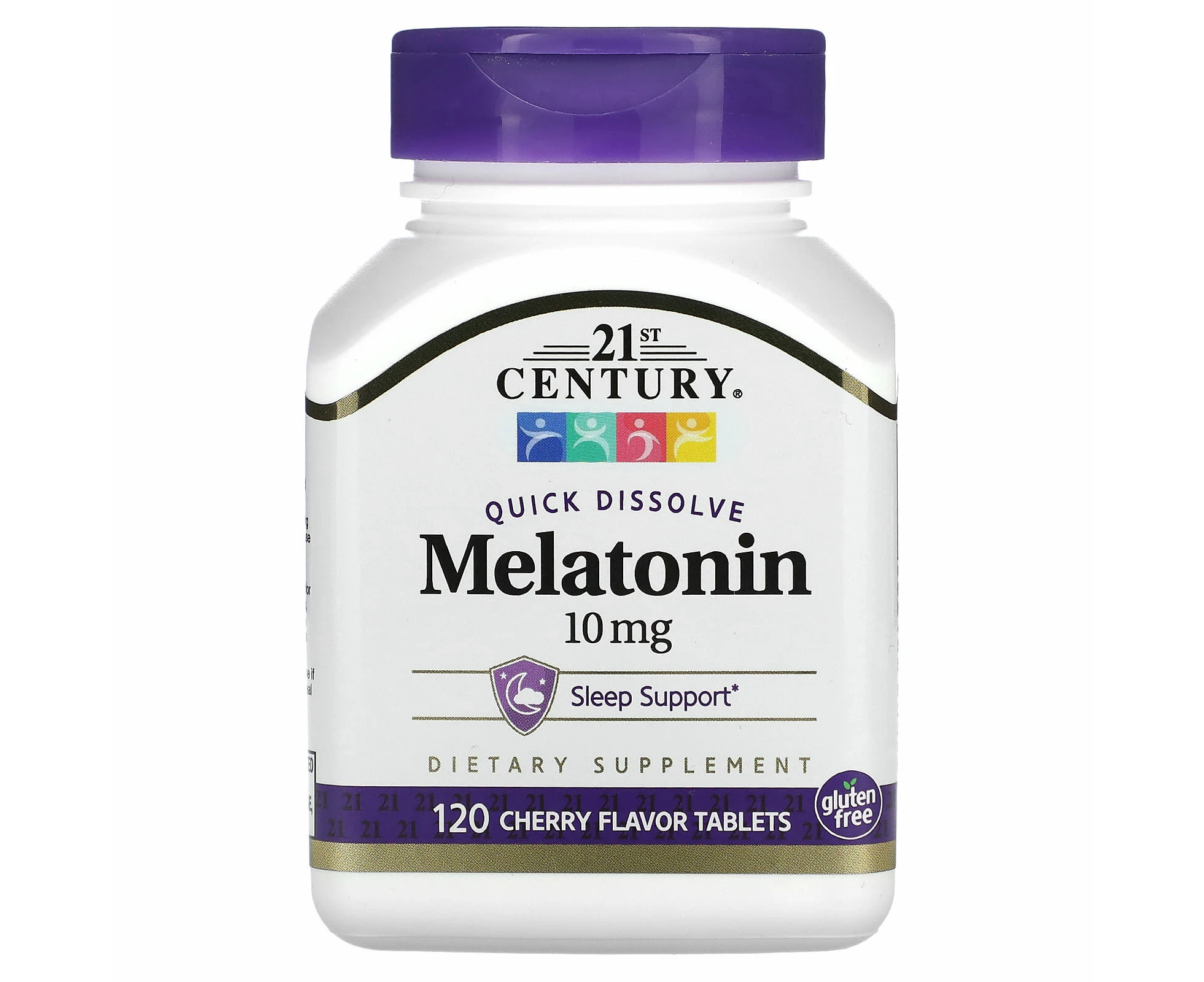 21st Century, Quick Dissolve Melatonin, Cherry, 10 mg, 120 Tablets