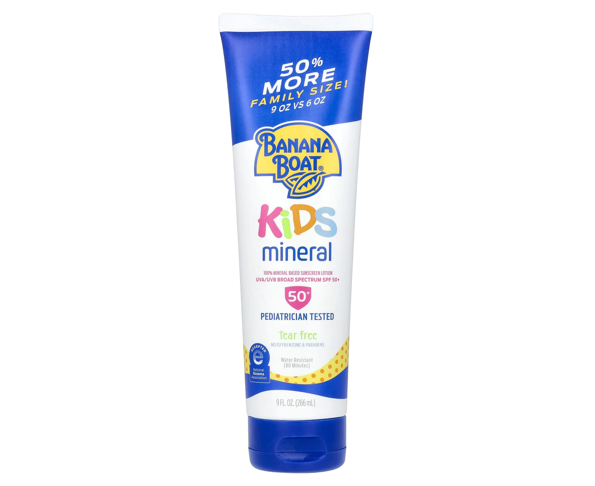 Banana Boat, Kids Mineral Based Sunscreen Lotion, SPF 50+, 9 fl oz (266 ml)