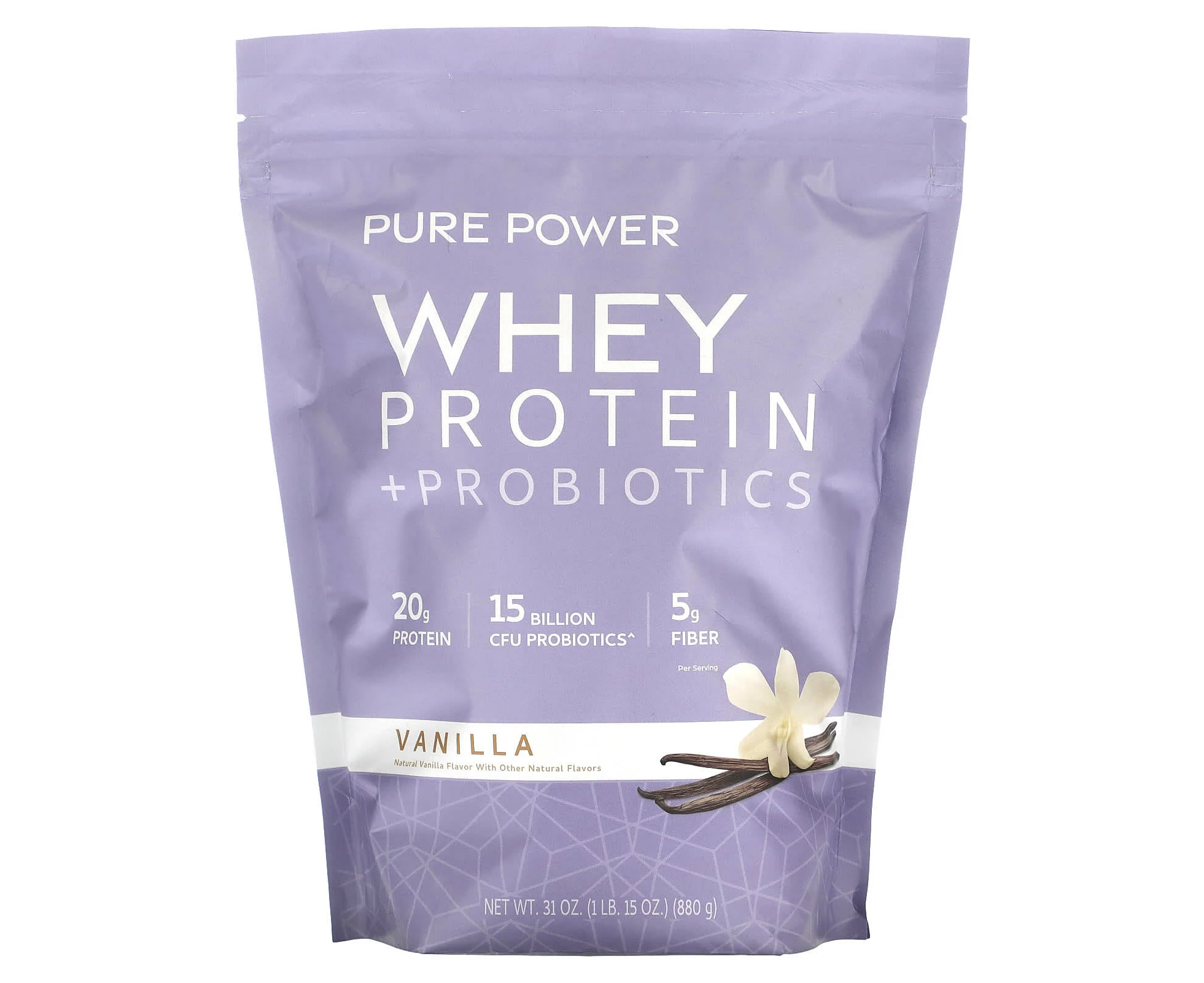 Dr. Mercola, Pure Power, Whey Protein + Probiotics, Vanilla, 1 lb 15 oz (880 g)