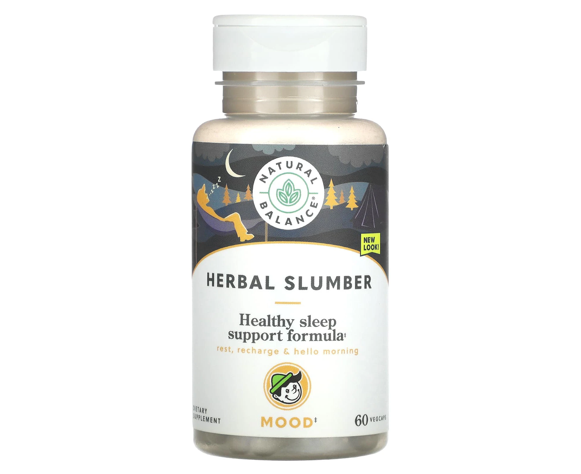 Natural Balance, Herbal Slumber, Healthy Sleep Support Formula, 60 VegCaps