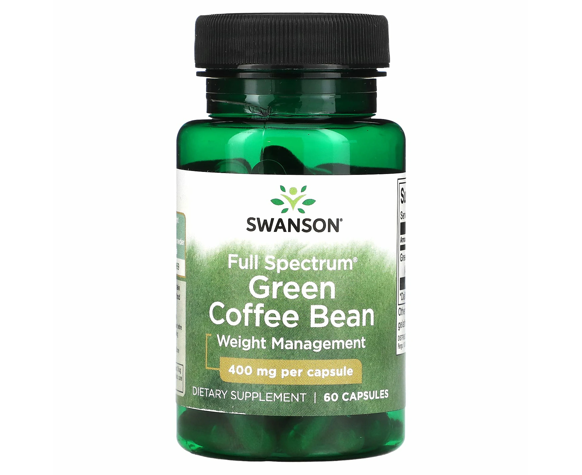 Swanson, Full Spectrum Green Coffee Bean, 400 mg, 60 Capsules