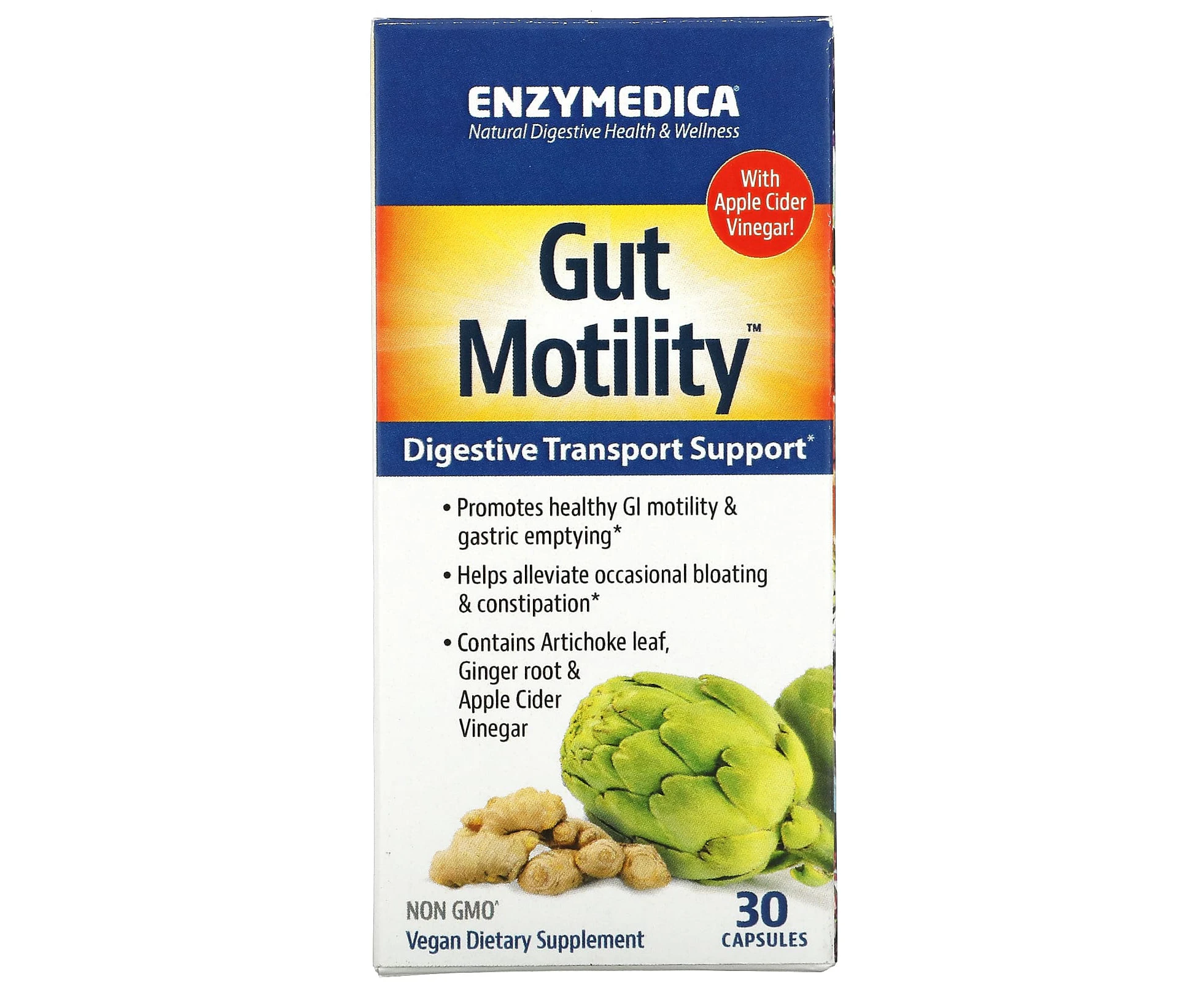 Enzymedica, Gut Motility, Digestive Transport Support, 30 Capsules