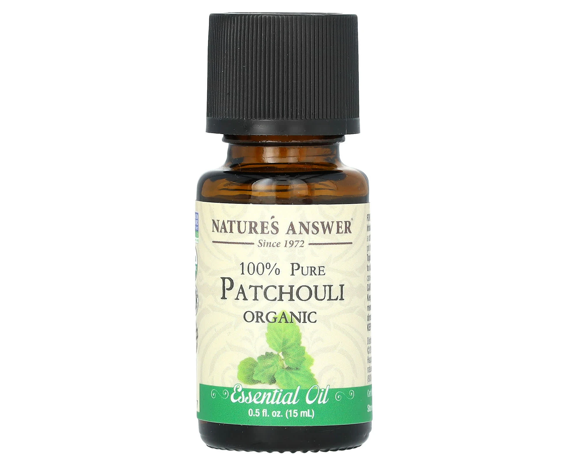 Nature's Answer, 100% Pure Organic Essential Oil, Patchouli, 0.5 fl oz (15 ml)