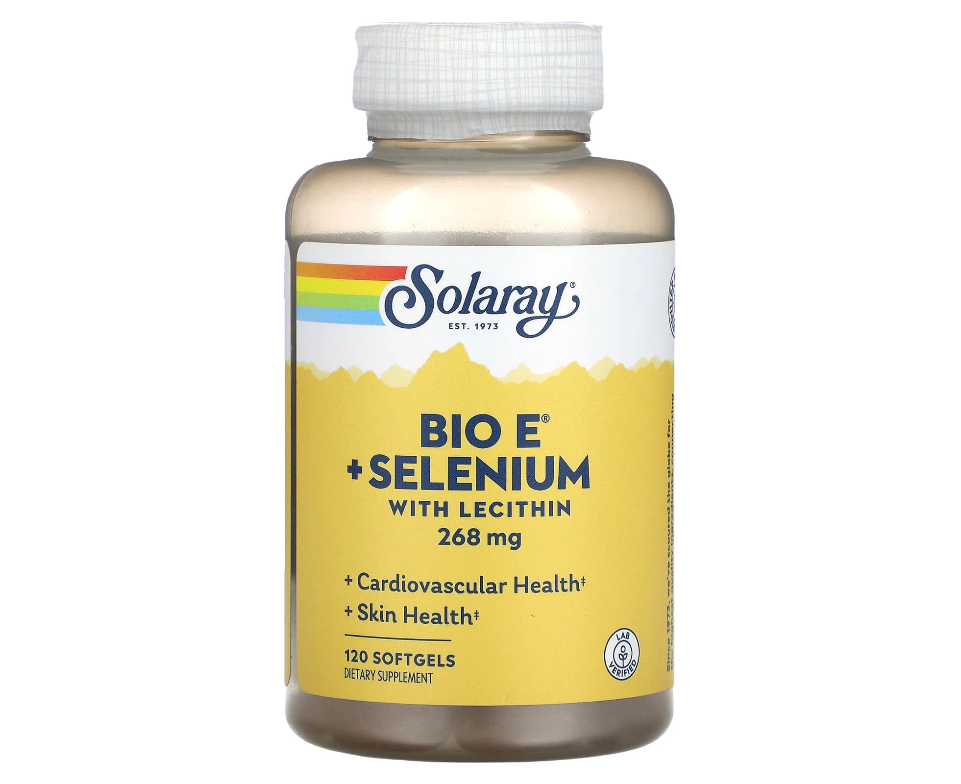 Solaray, Bio E + Selenium with Lecithin, 268 mg, 120 Softgels (134 mg per Softgel)