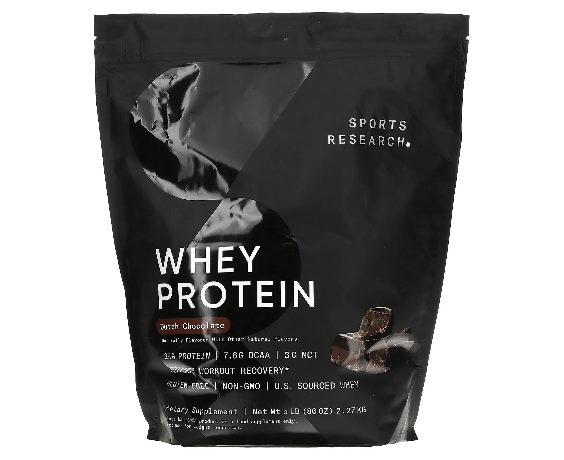 Sports Research, Whey Protein, Dutch Chocolate, 5 lb (2.27 kg)