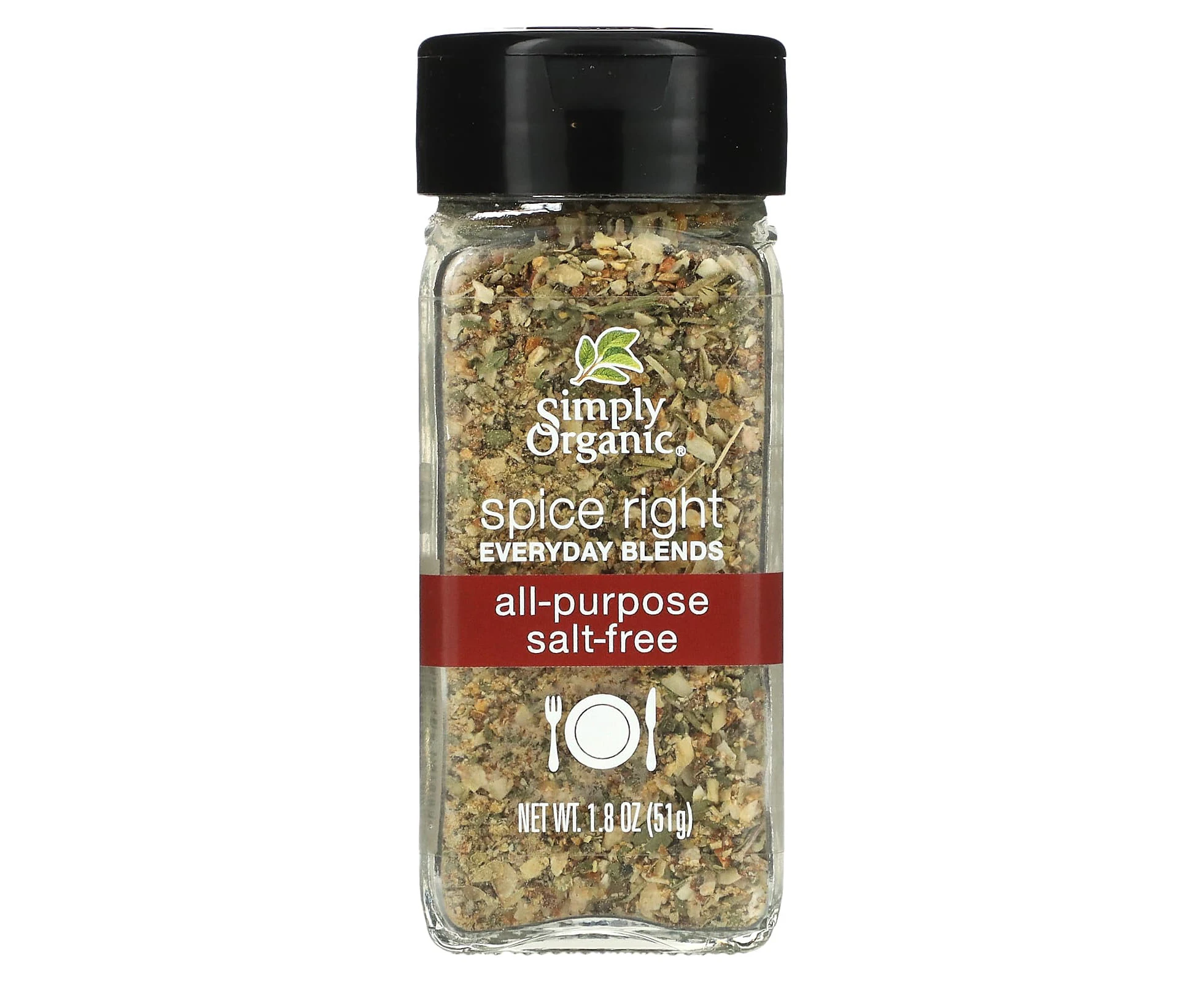 Simply Organic, Spice Right Everyday Blends, All-Purpose Salt-Free, 1.8 oz (51 g)