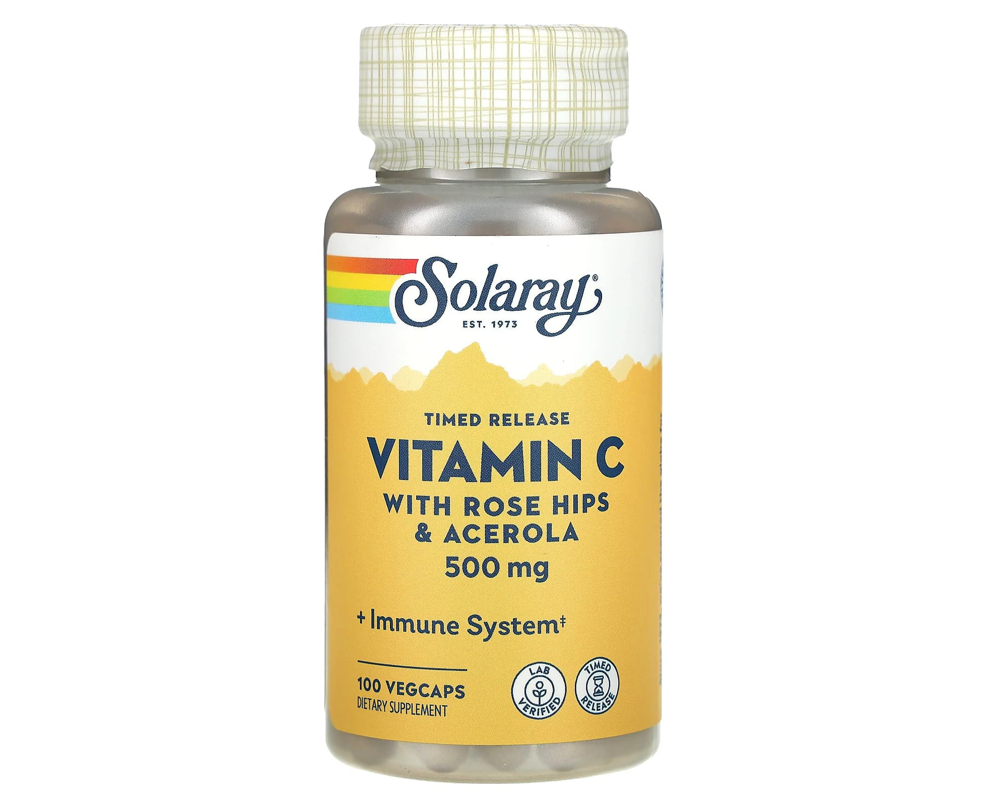 Solaray, Timed Release Vitamin C, 500 mg, 100 VegCaps