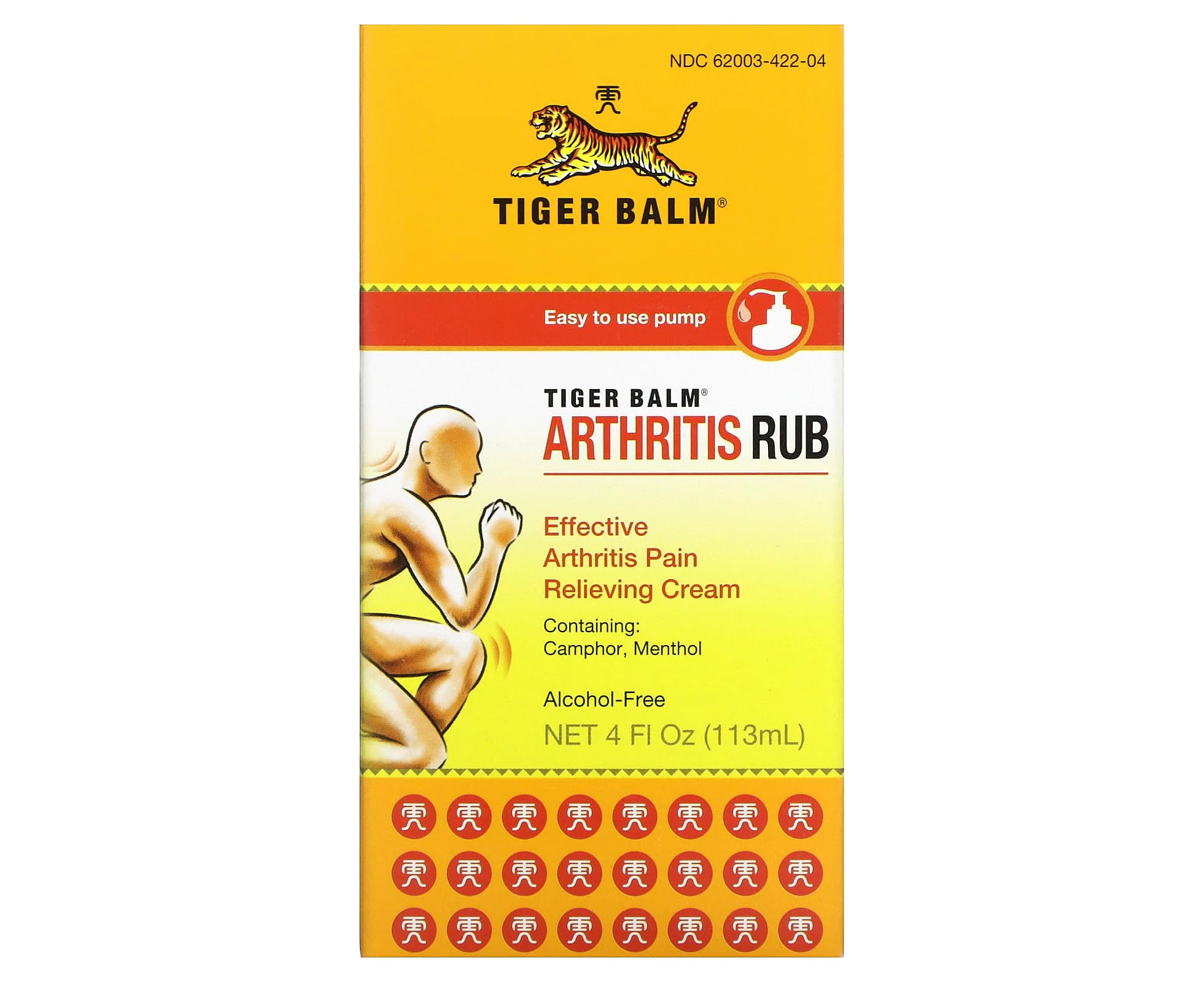 Tiger Balm, Arthritis Rub, Alcohol-Free, 4 fl oz (113 ml)