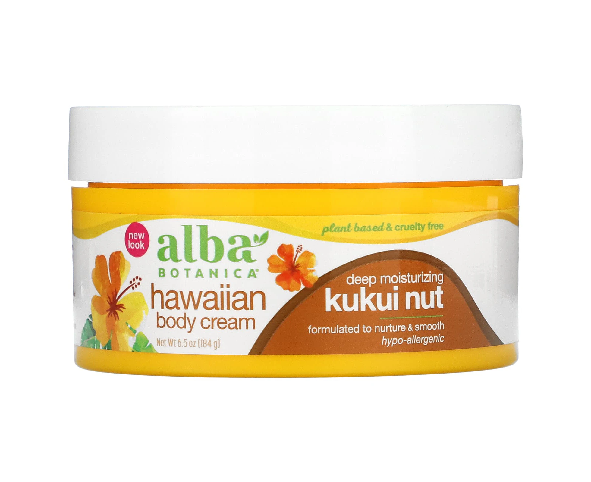 Alba Botanica, Hawaiian Body Cream, Kukui Nut, 6.5 oz (184 g)