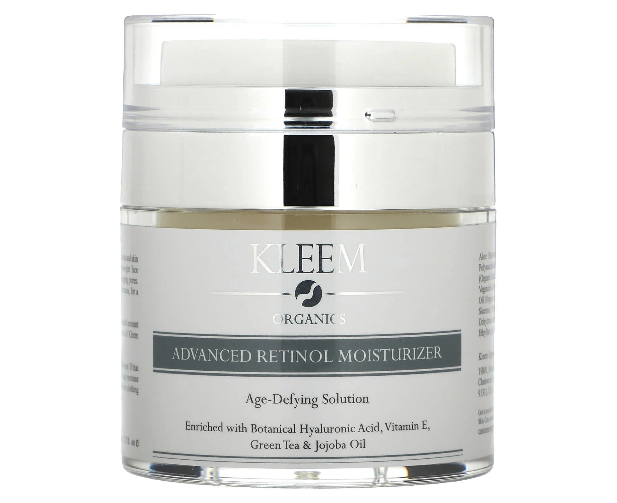 Kleem Organics, Advanced Retinol Moisturizer, Age-Defying Solution, 1.7 fl oz (50 ml)