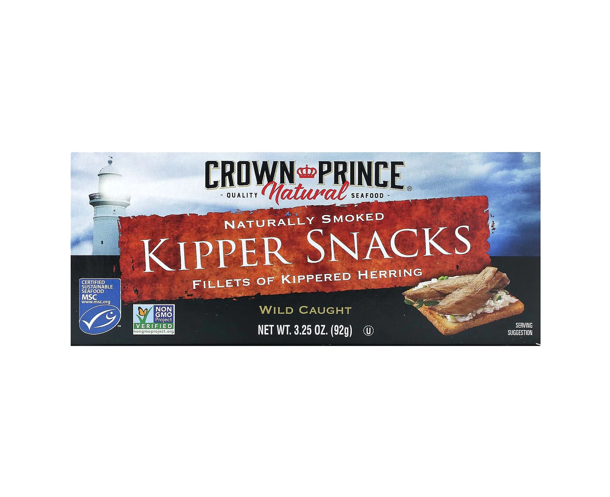 Crown Prince Natural, Kipper Snacks, Naturally Smoked, 3.25 oz (92 g)