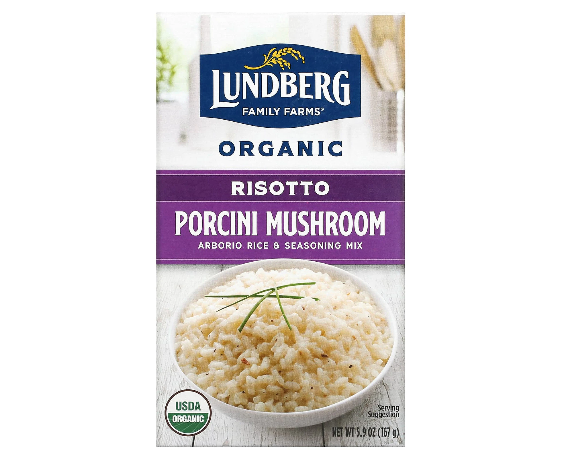 Lundberg, Organic Risotto, Porcini Mushroom, 5.9 oz (167 g)