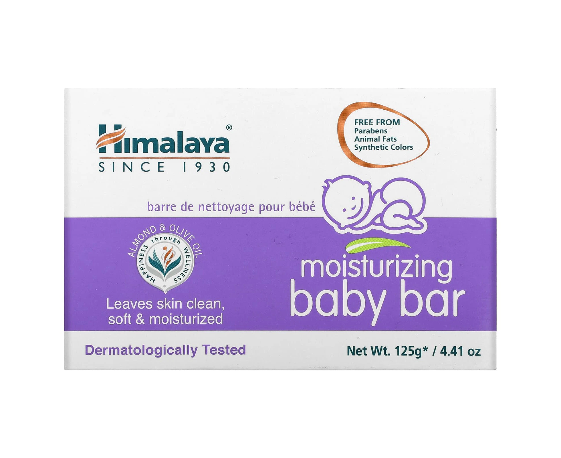 Himalaya, Moisturizing Baby Bar Soap, 4.41 oz (125 g)