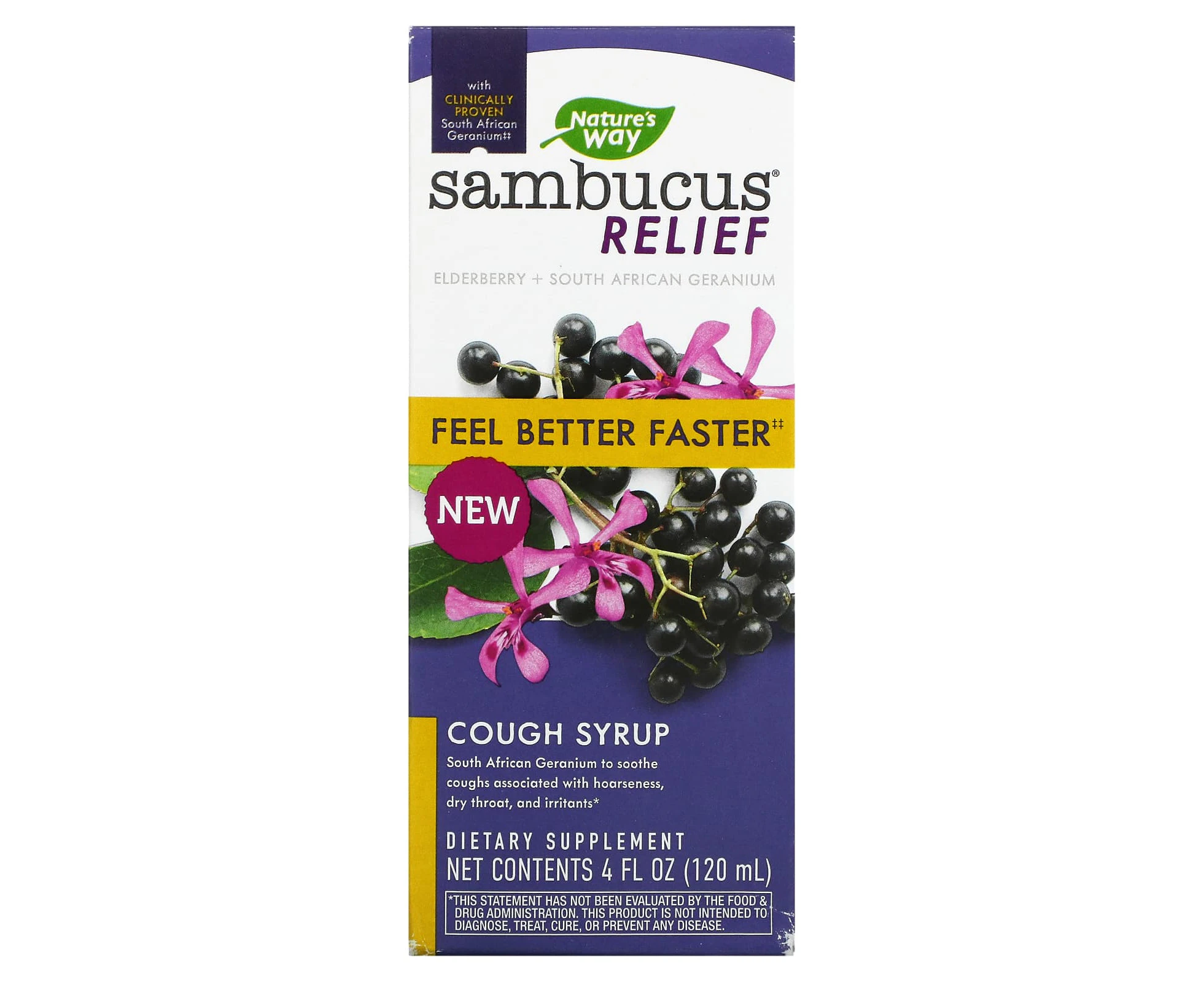 Nature's Way, Sambucus Relief, Cough Syrup, 4 fl oz (120 ml)