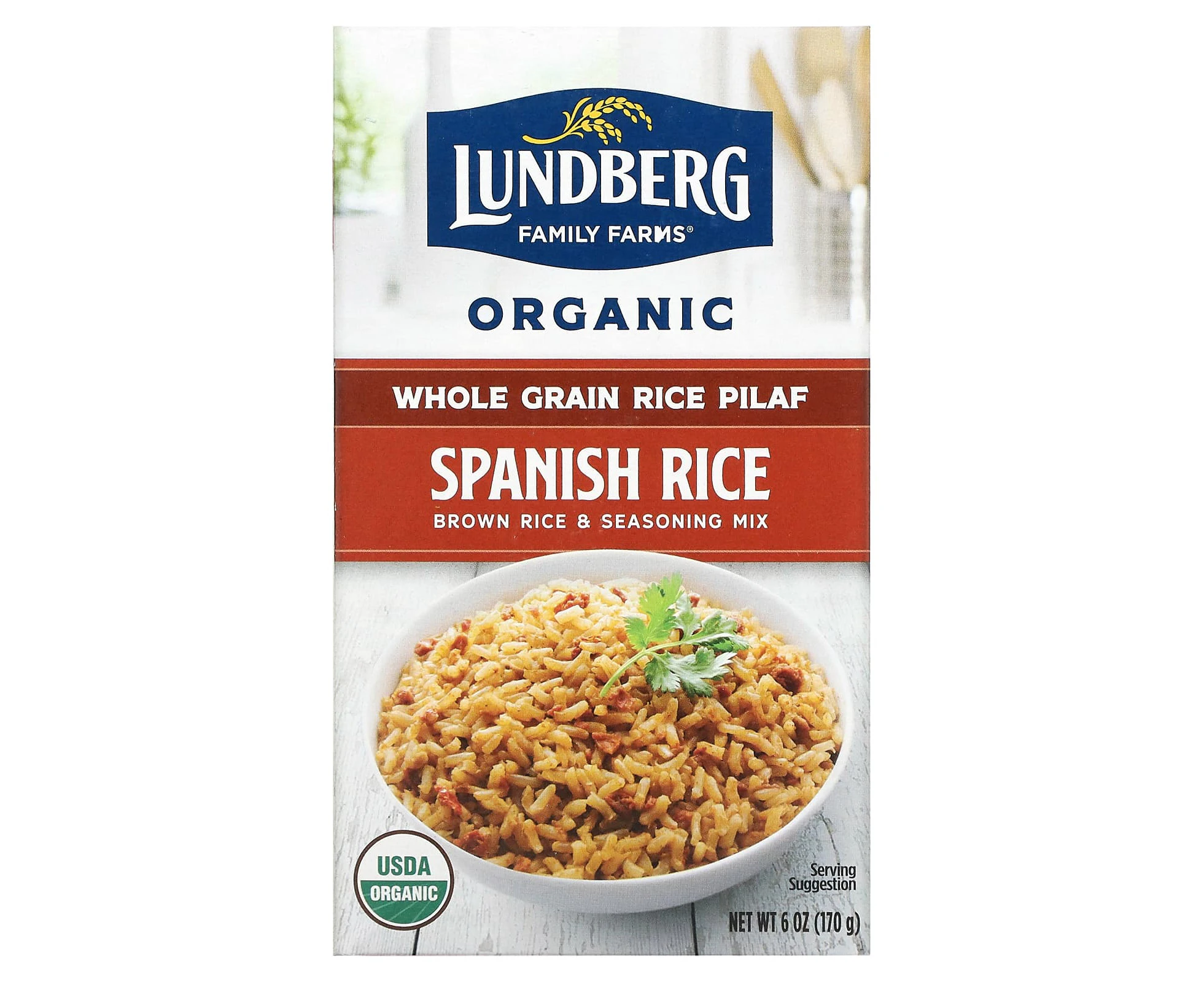 Lundberg, Organic Whole Grain Rice Pilaf, Spanish Rice, 6 oz (170 g)