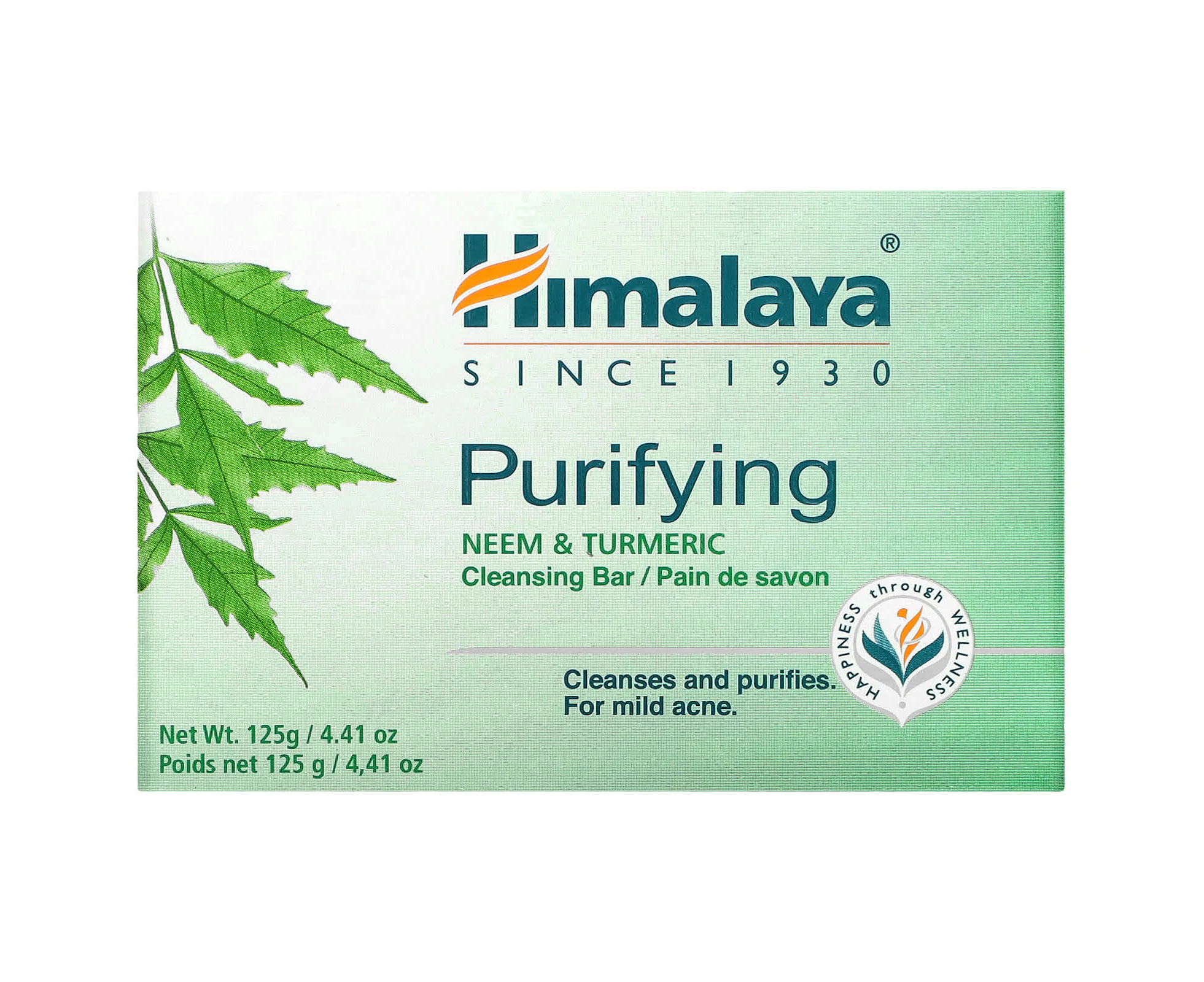 Himalaya, Purifying Cleansing Bar Soap, Neem & Turmeric, 4.41 oz (125 g)