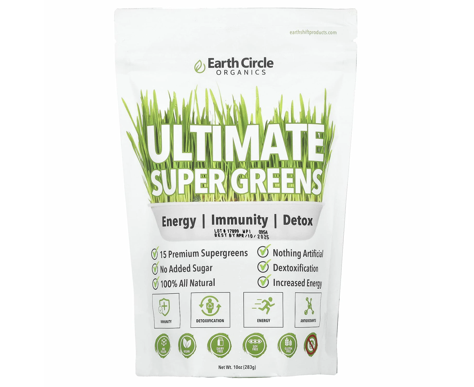 Earth Circle Organics, Ultimate Super Greens, 10 oz (283 g)