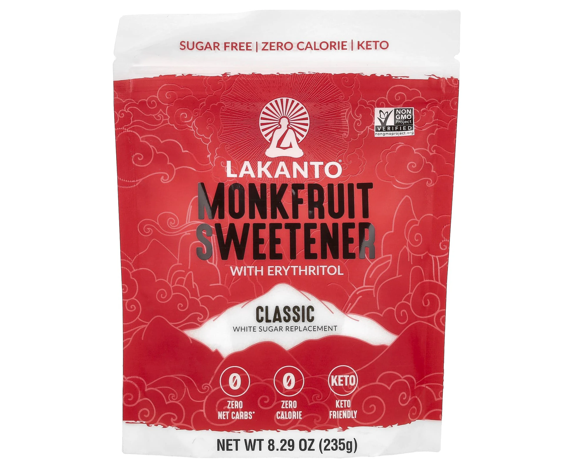 Lakanto, Monkfruit Sweetener with Erythritol, Classic, 8.29 oz (235g)