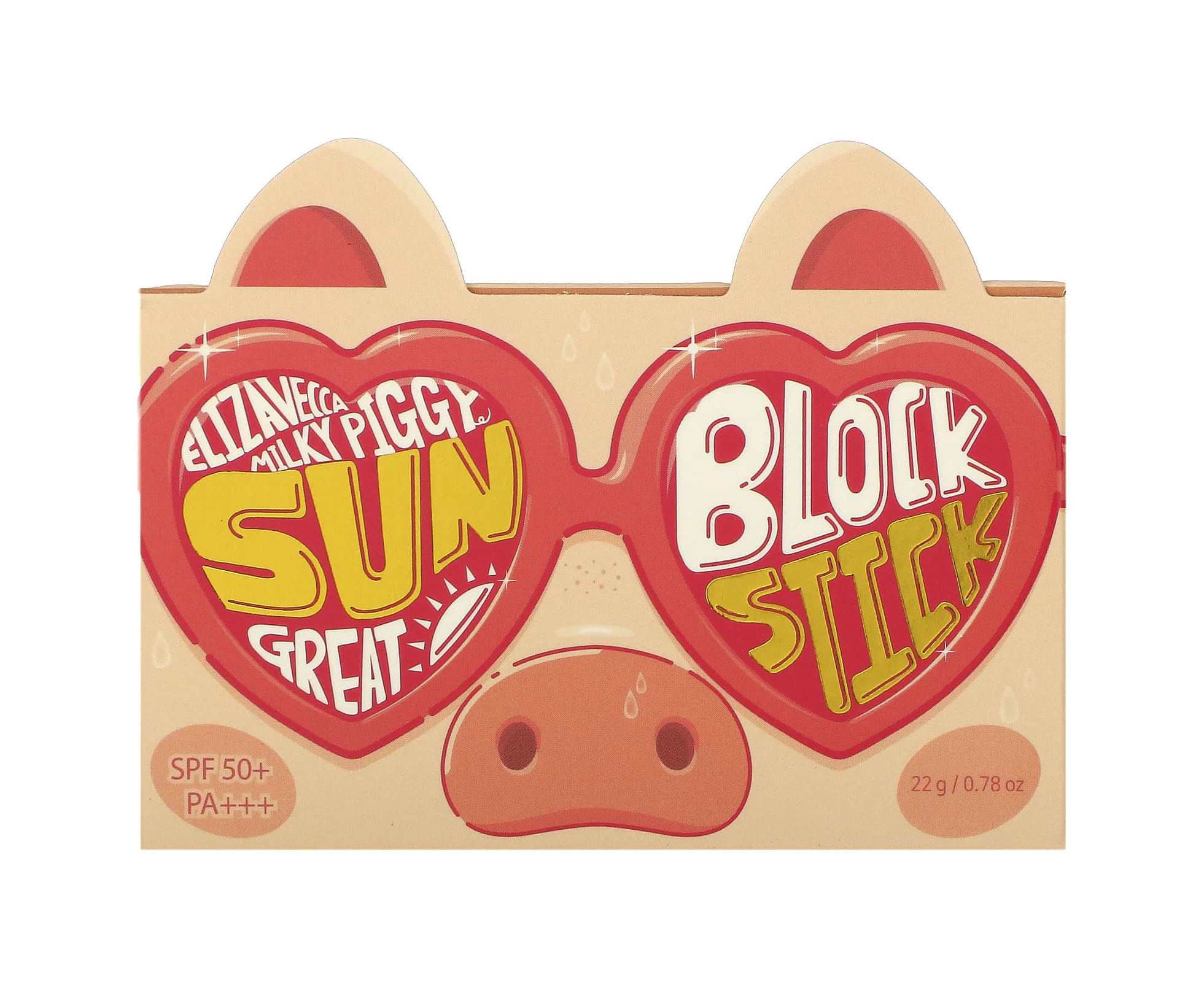 Elizavecca, Milky Piggy, Sun Great Block Stick, SPF 50+ PA+++, 0.78 oz (22 g)