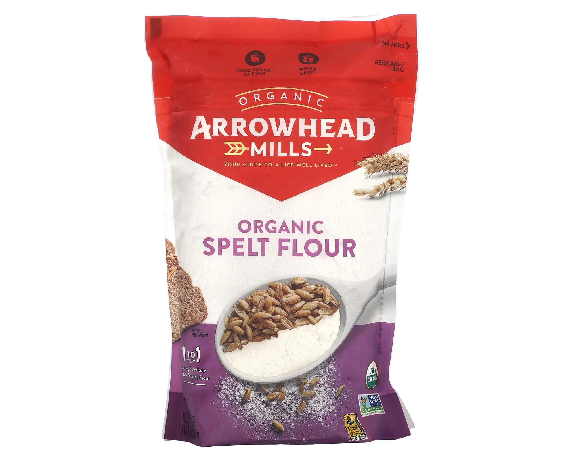 Arrowhead Mills, Organic Spelt Flour, 22 oz (623 g)