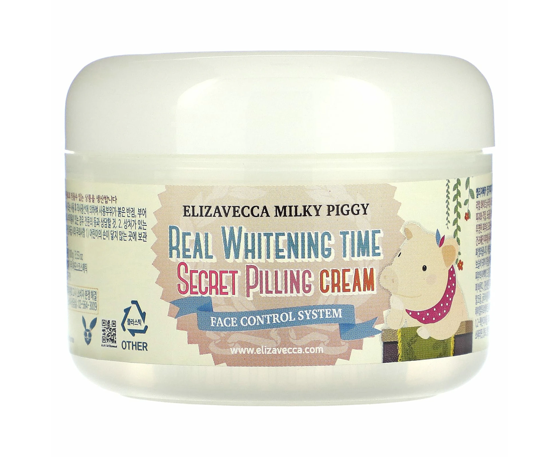 Elizavecca, Milky Piggy, Secret Pilling Cream, Face Control System, 3.53 oz (100 g)