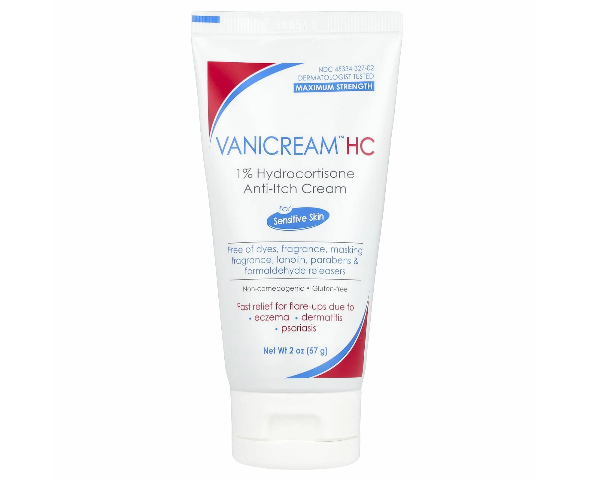 Vanicream, HC 1% Hydrocortisone Anti-Itch Cream, Maximum Strength, For Sensitive Skin, Fragrance Free, 2 oz (57 g)