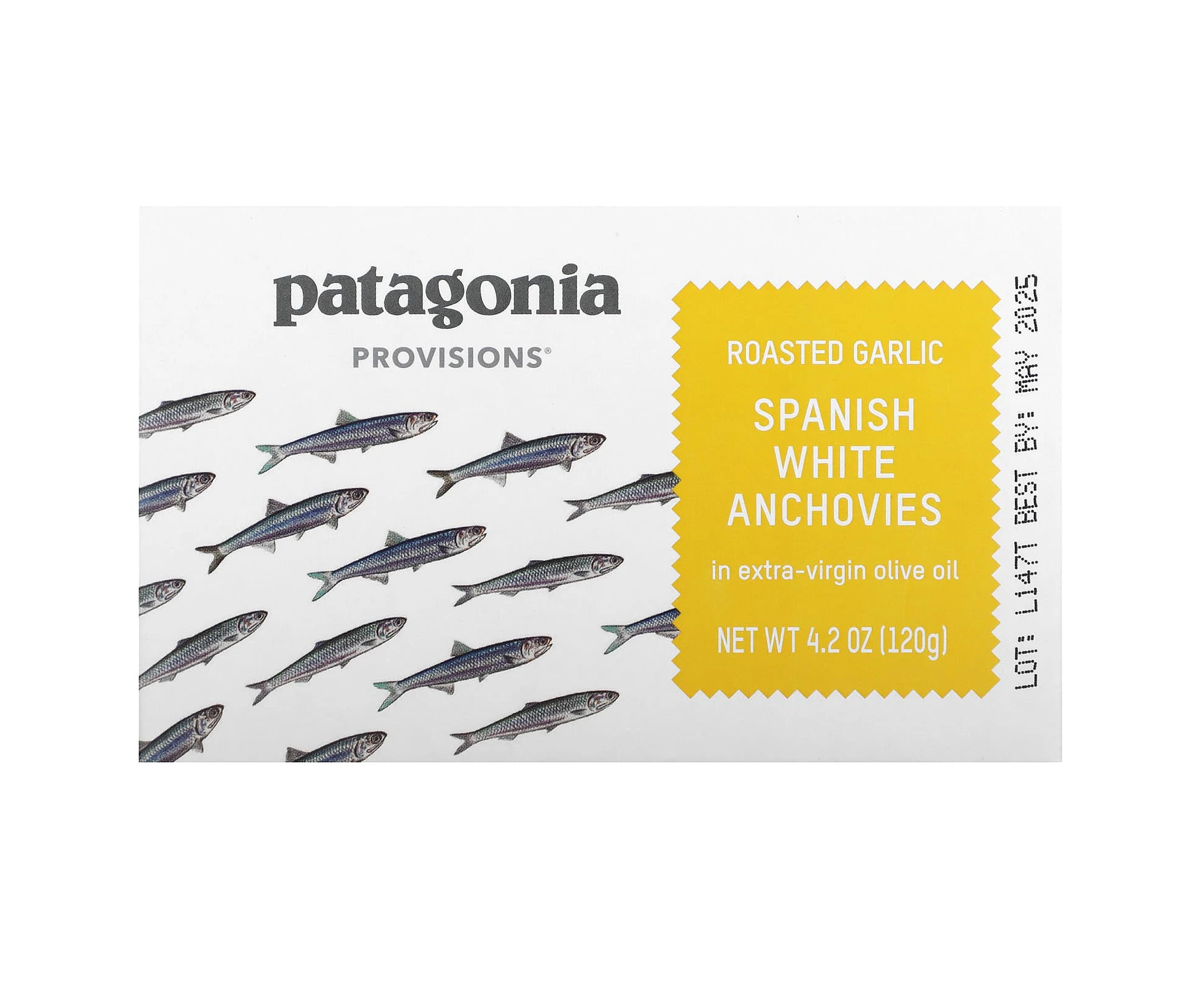 Patagonia Provisions, Roasted Garlic Spanish White Anchovies in Extra-Virgin Olive Oil, 4.2 oz (120 g)