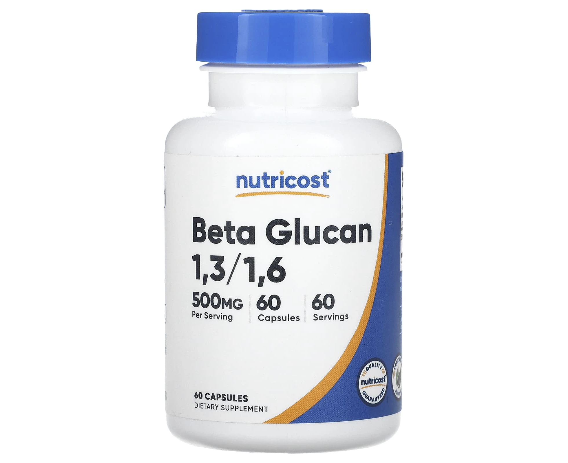 Nutricost, Beta Glucan 1,3/1,6, 500 mg, 60 Capsules