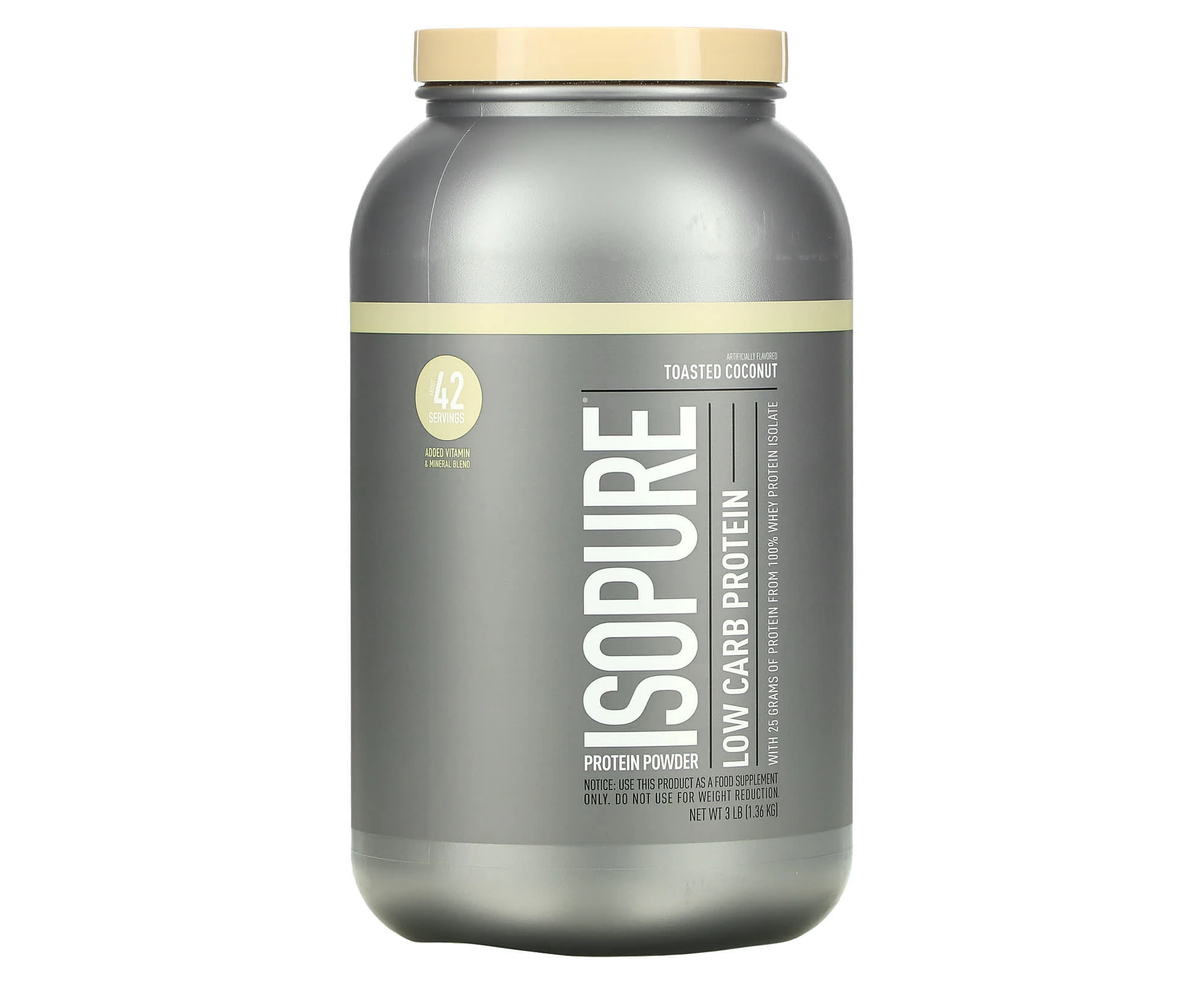 Isopure, Low Carb Protein Powder, Toasted Coconut, 3 lb (1.36 kg)