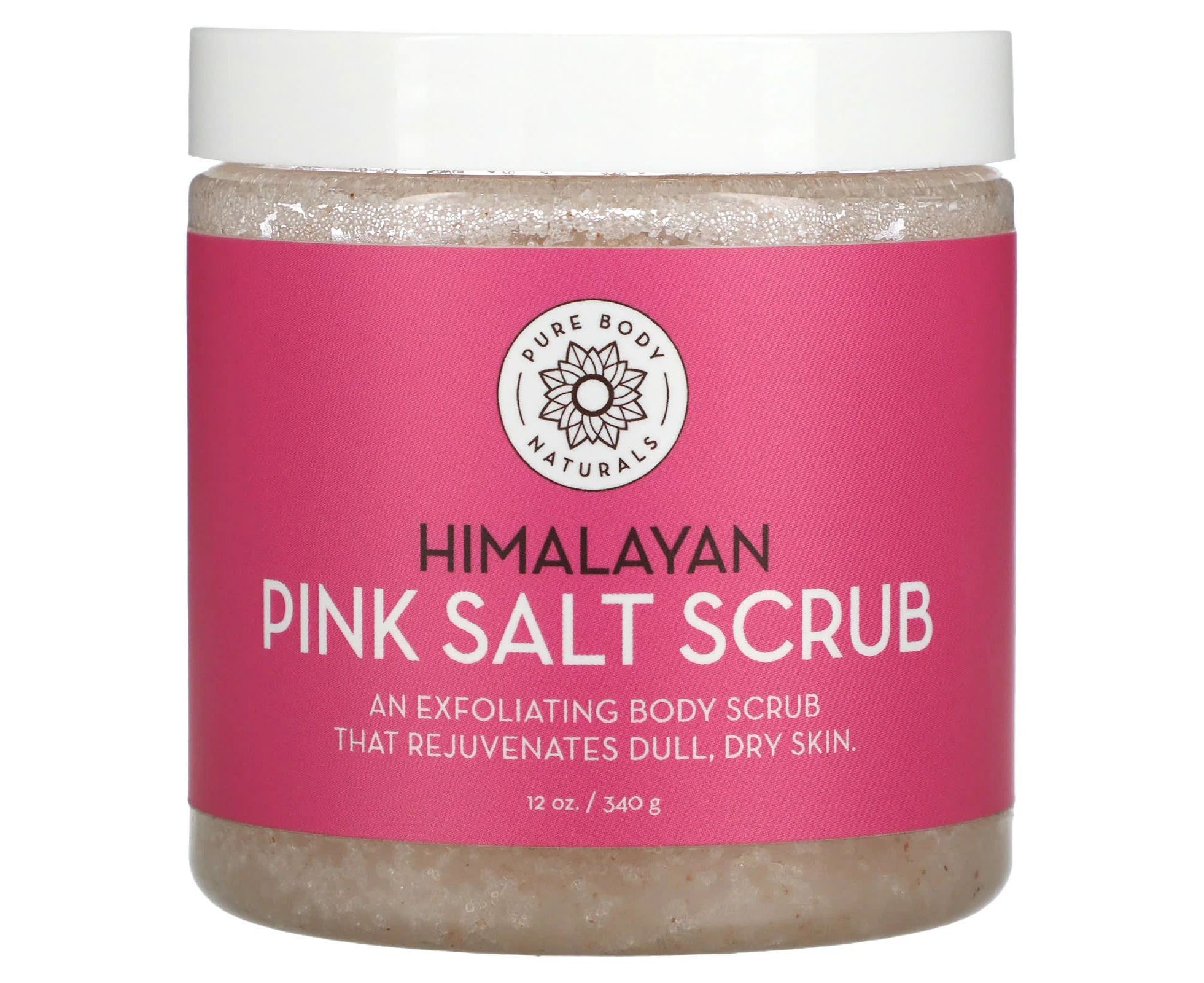 Pure Body Naturals, Himalayan Pink Salt Scrub, 12 oz (340 g)