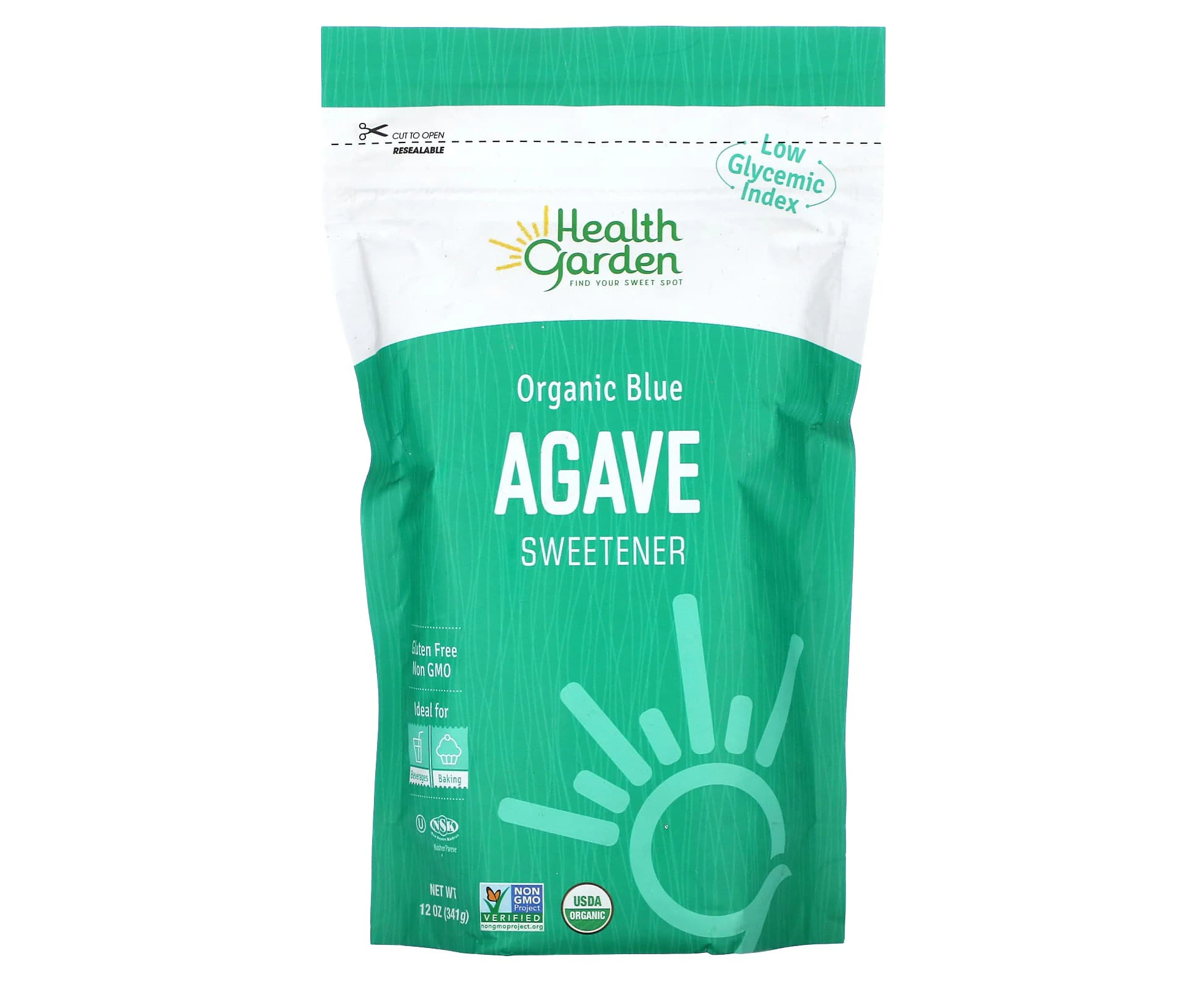 Health Garden, Organic Blue Agave Sweetener, 12 oz (341 g)