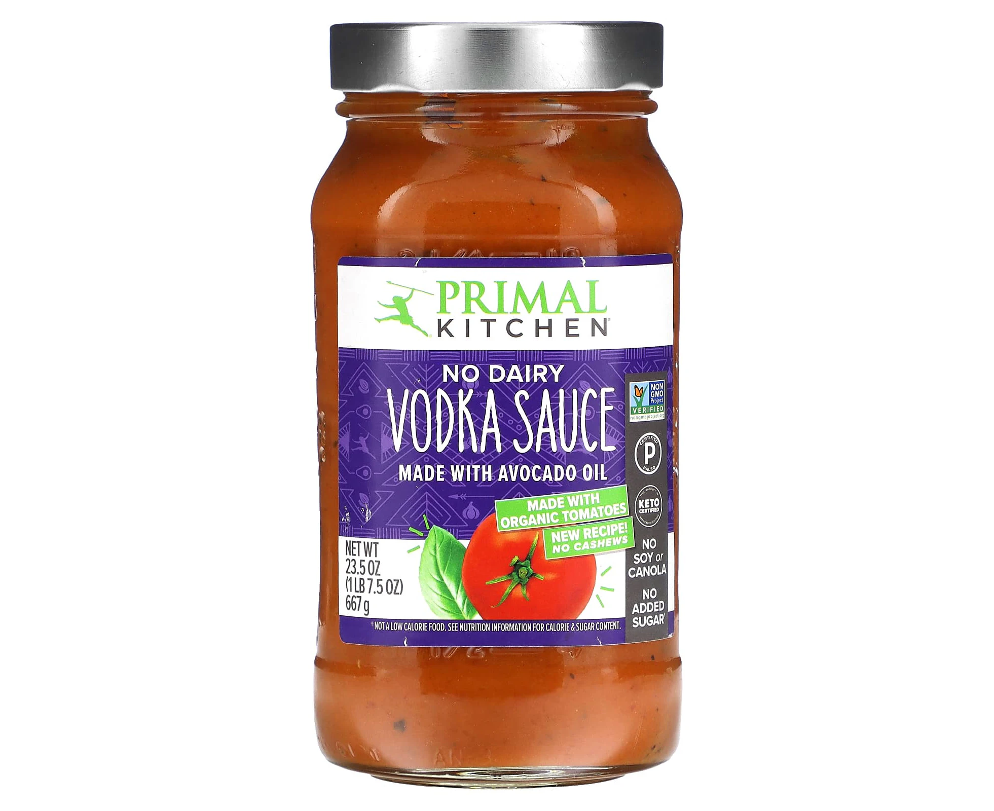 Primal Kitchen, No Dairy Vodka Sauce Made With Avocado Oil, 23.5 oz (667 g)