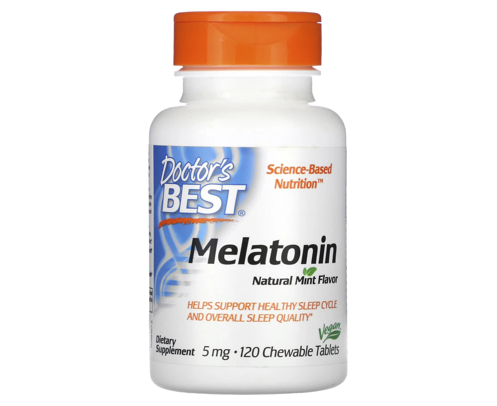 Doctor's Best, Melatonin, Natural Mint, 5 mg, 120 Chewable Tablets