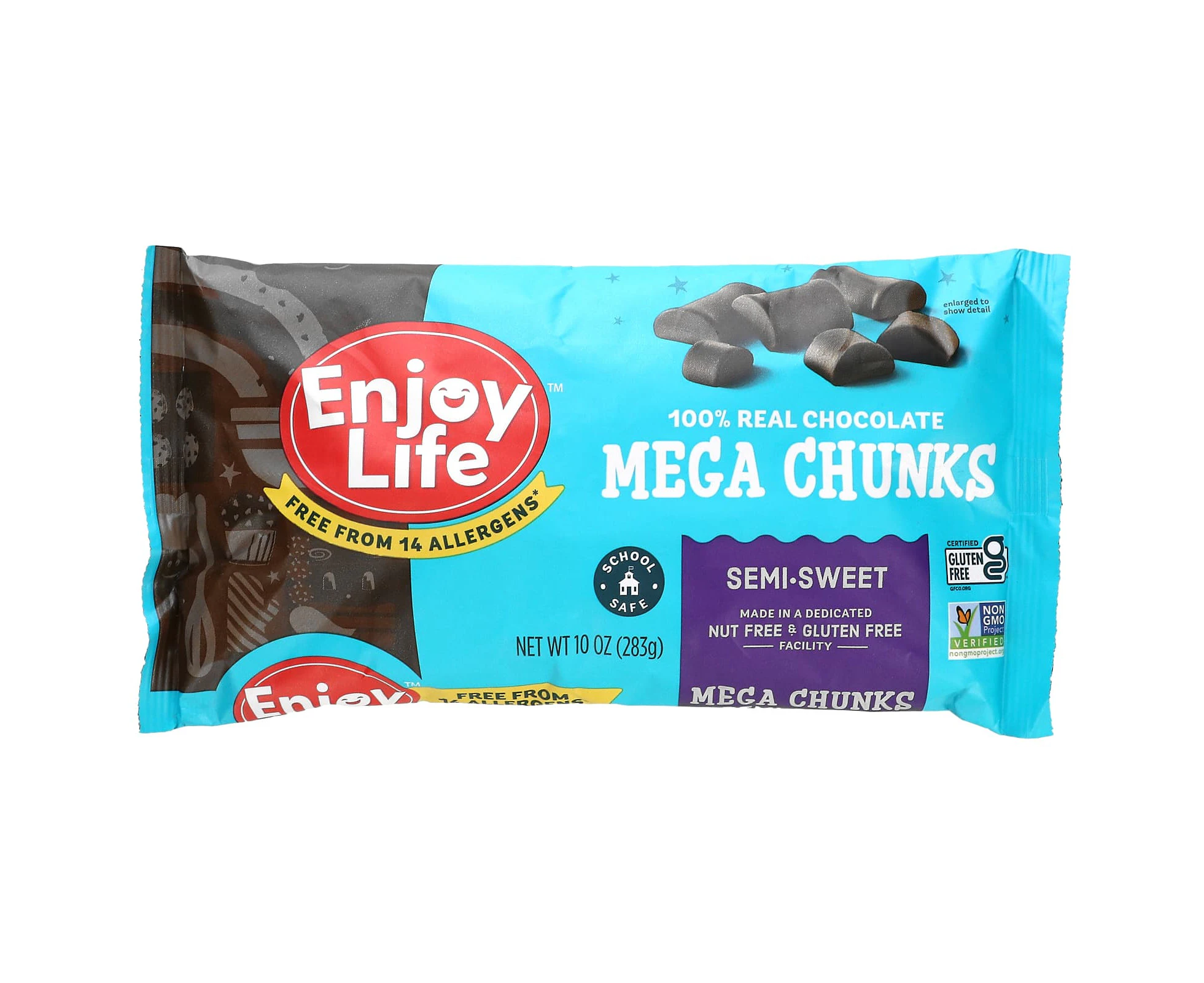 Enjoy Life Foods, Mega Chunks Chocolate, Semi-Sweet, 10 oz (283 g)