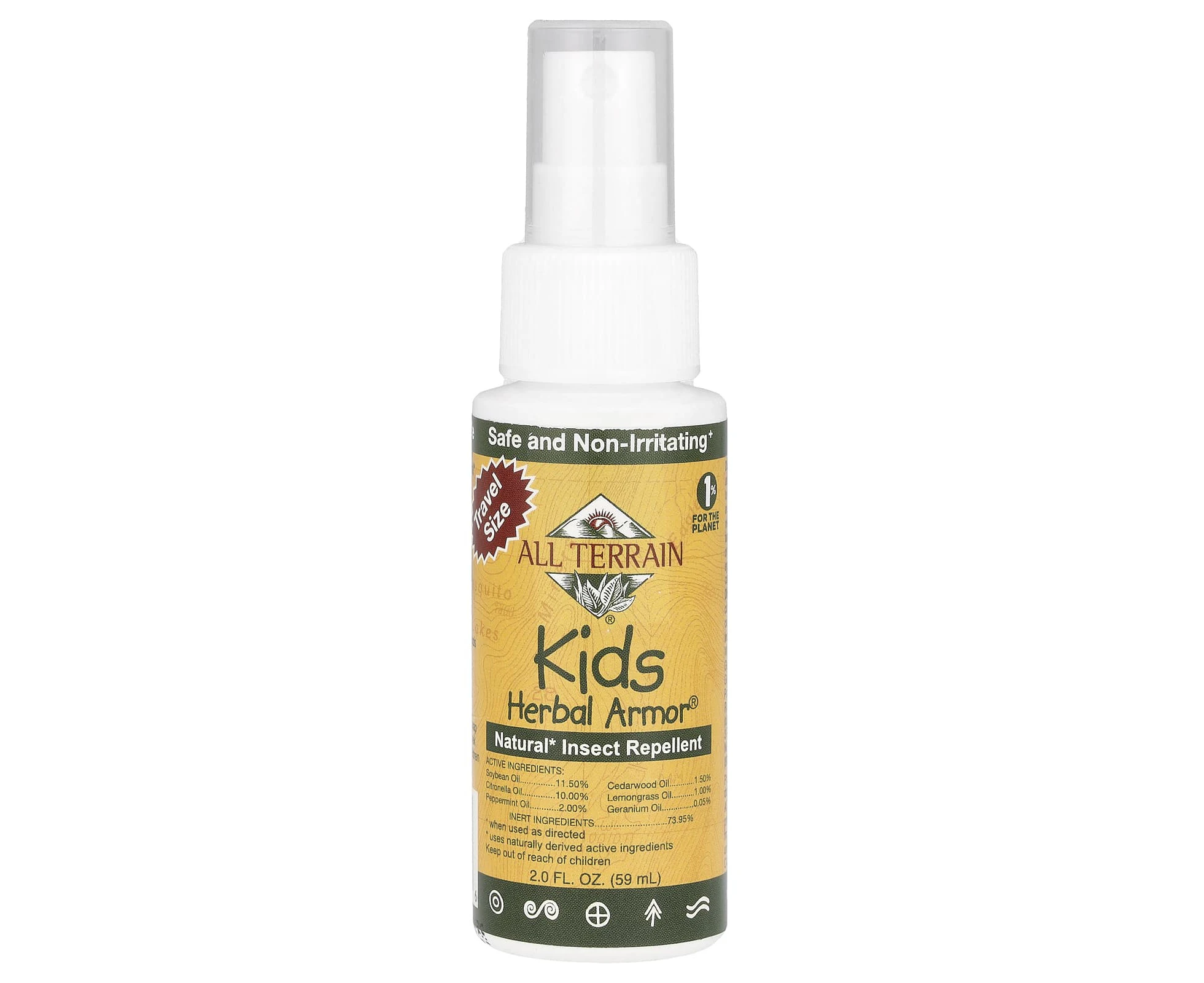 All Terrain, Kids Herbal Armor, Natural Insect Repellent, 2.0 fl oz (59 ml)