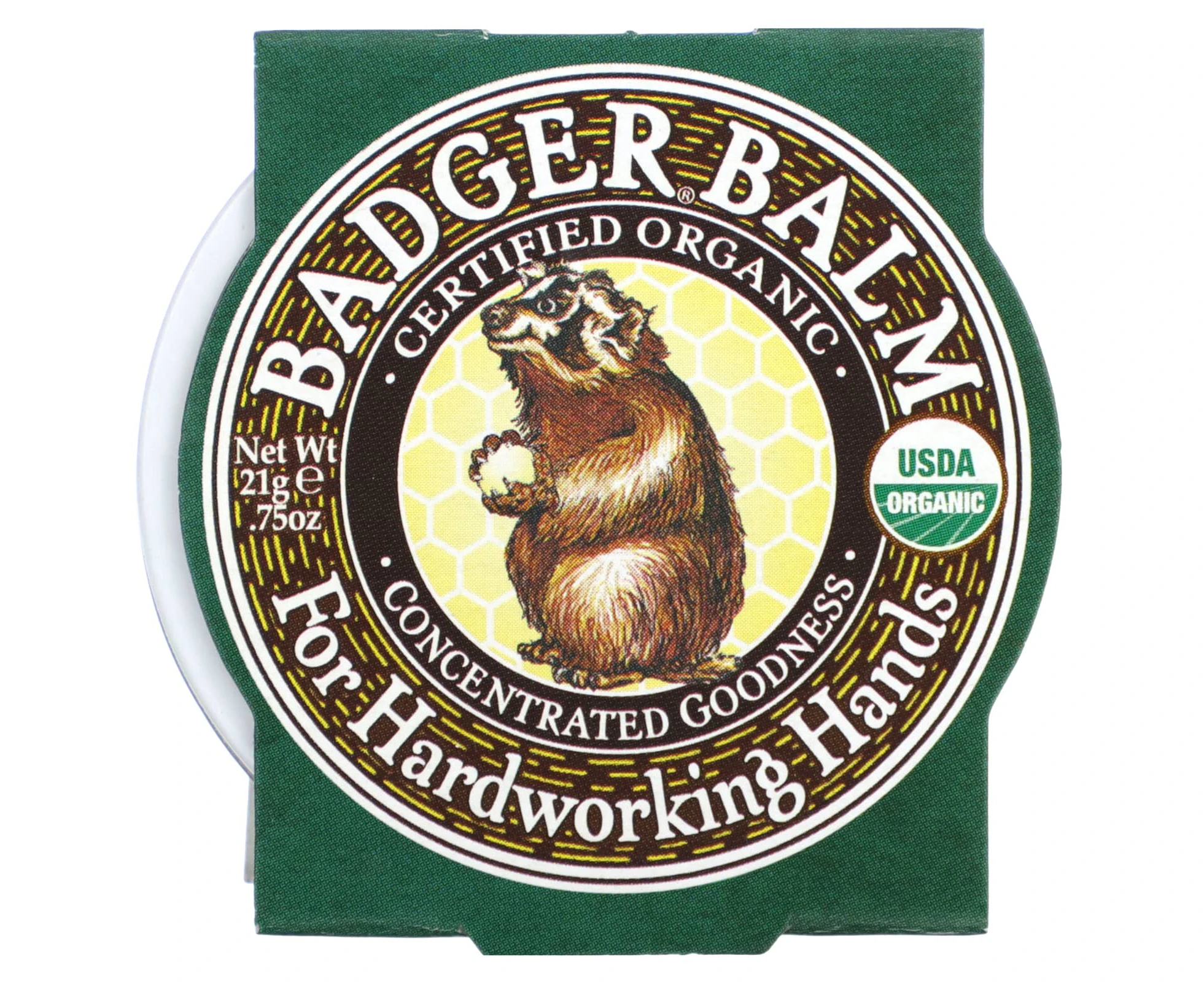 Badger, Organic Badger Balm for Hardworking Hands, 0.75 oz (21 g)