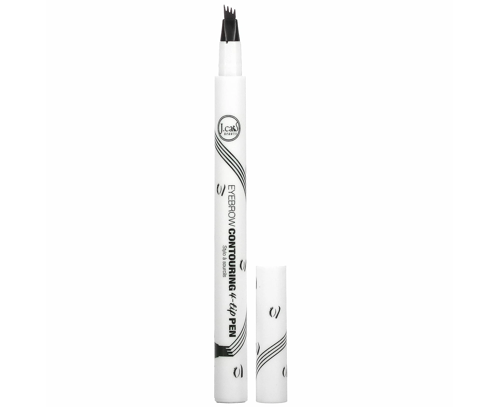 J.Cat Beauty, Eyebrow Contouring 4-Tip Pen, ETP102 Brown, 0.05 oz (1.5 g)