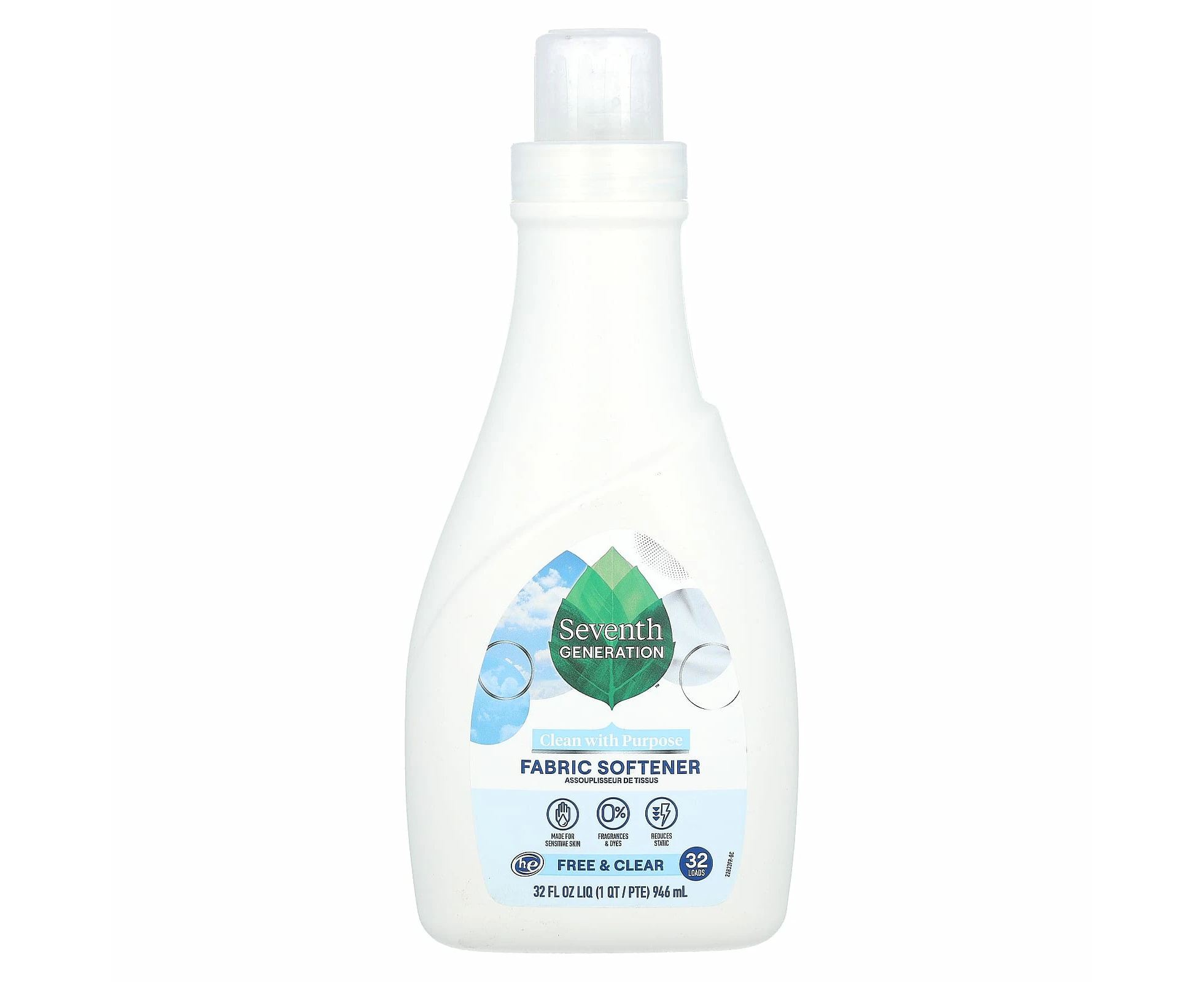 Seventh Generation, Fabric Softener, Free & Clear, 32 fl oz (946 ml)