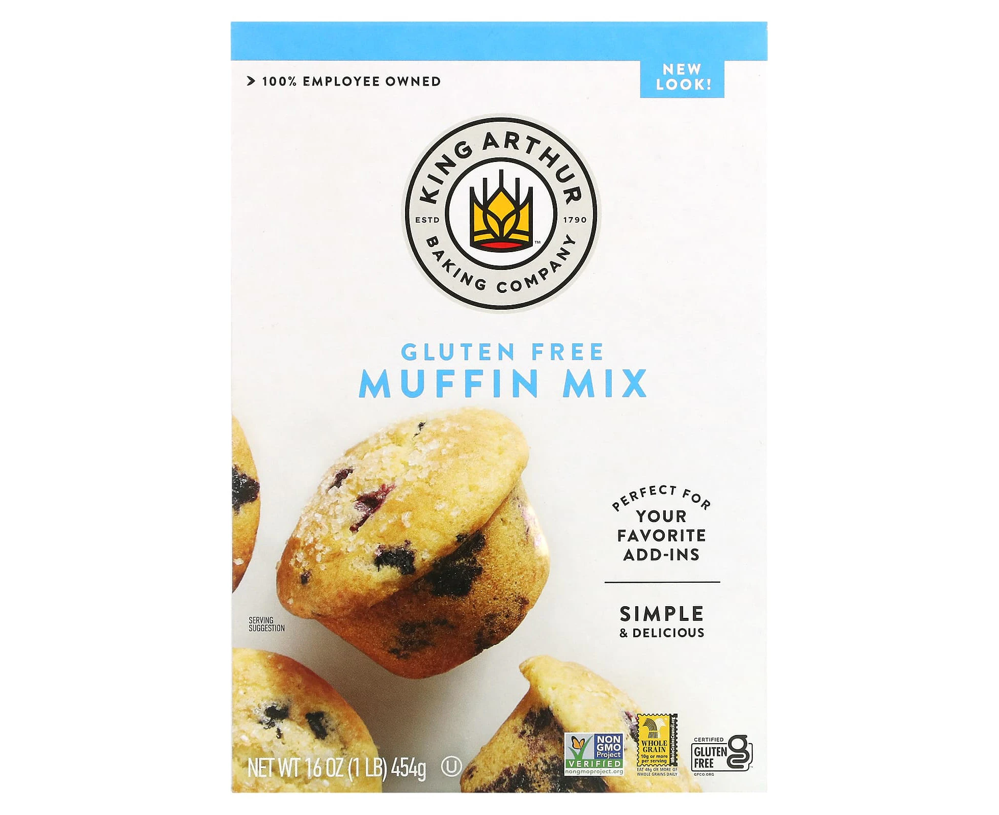 King Arthur Baking Company, Gluten Free Muffin Mix, 16 oz (454 g)