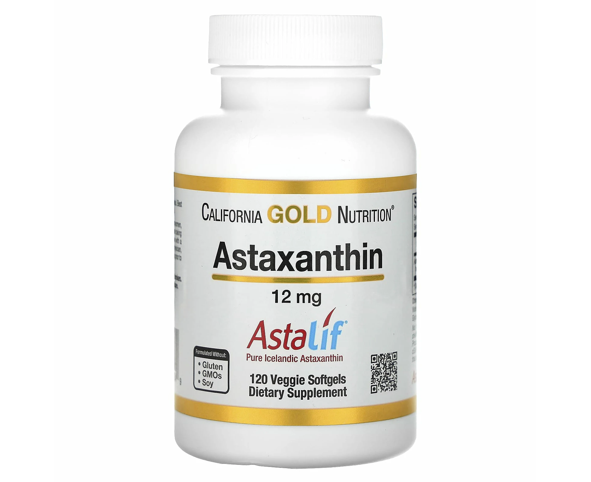 California Gold Nutrition, Astaxanthin, Astalif Pure Icelandic, 12 mg, 120 Veggie Softgels