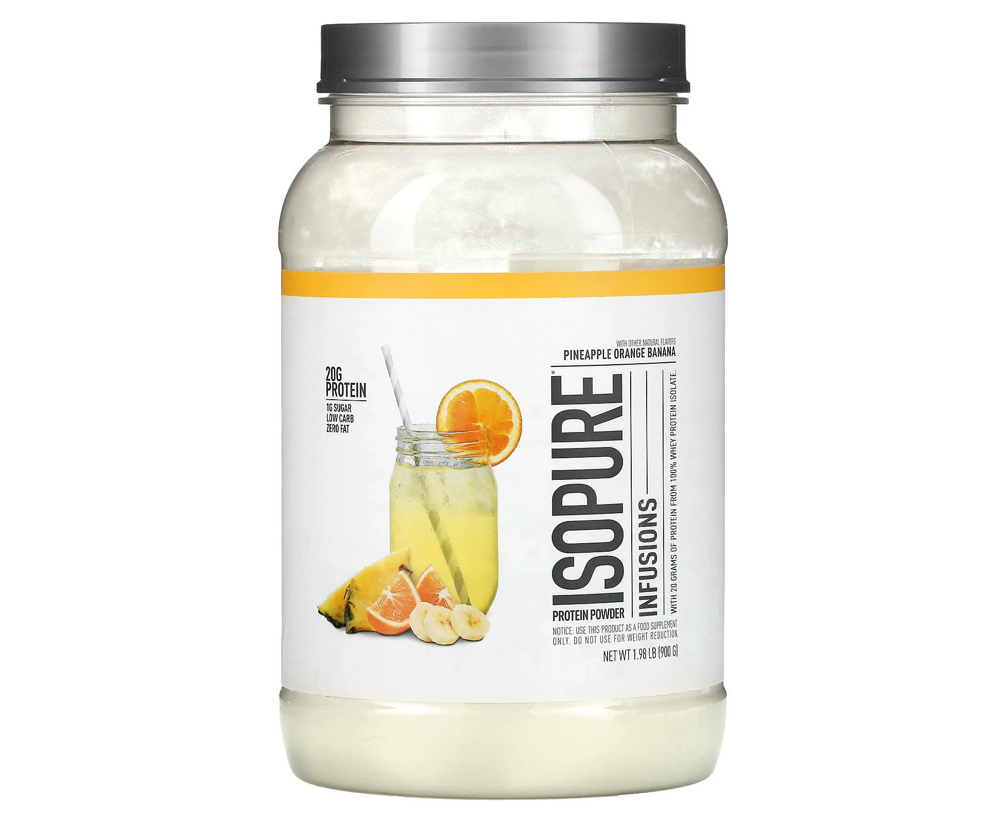 Isopure, Infusions Protein Powder, Pineapple Orange Banana, 1.98 lb (900 g)